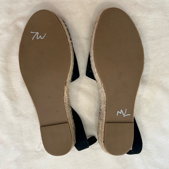 Steve Madden Lesko Espadrille Flat Suede Sandal Women’s 8 Black - Picture 3 of 5